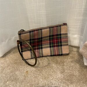 Plaid Wristlet Pouch